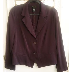 Lane Bryant Purple Blazer with Thread Detail